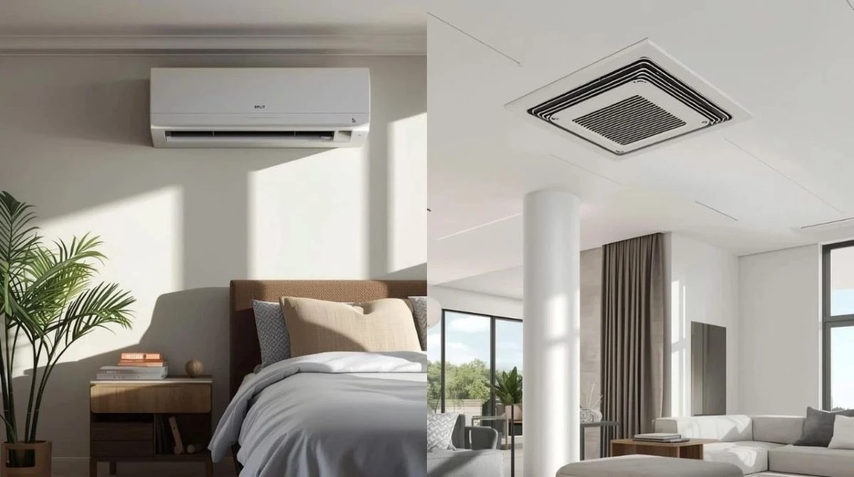 Aircon bedroom installation - 9000 BTU unit correctly sized for bedroom