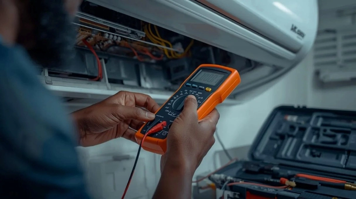 Aircon electrical isolator safety switch - professional installation requirement