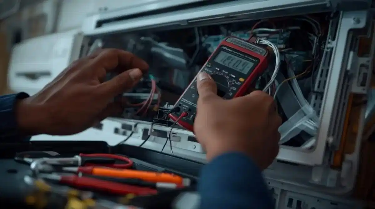 Aircon electrical wiring installation - professional connections at isolator