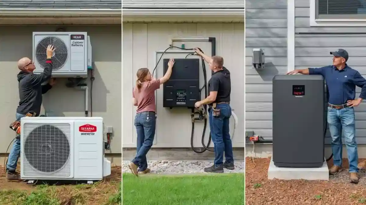 Aircon office building installation - commercial solar backup systems