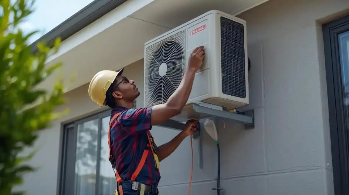 Ducted aircon ceiling vents in lounge - professional installation example