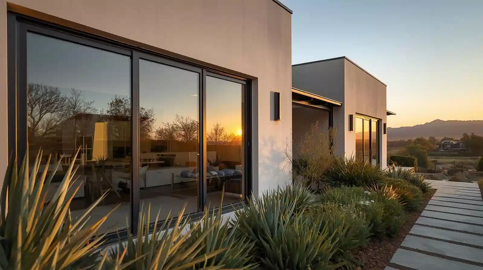 Modern aluminium windows installed in South African home - finished installation