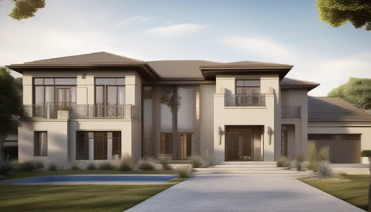 Modern house exterior completed - successful project with reliable South African builder