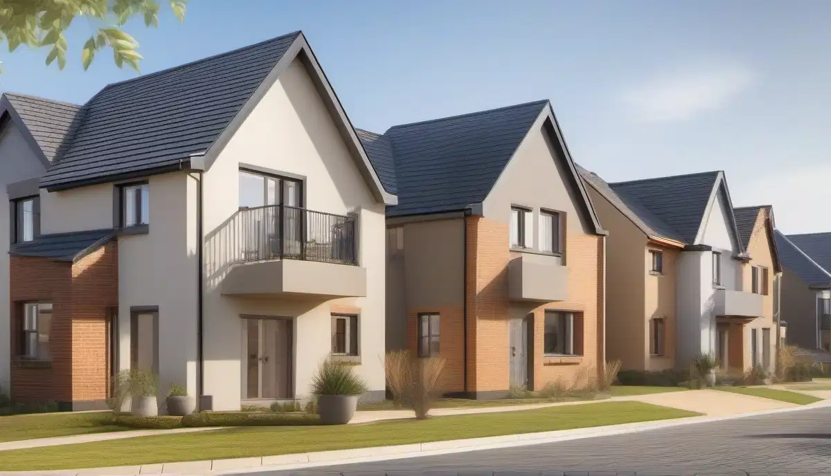 New construction estate suburban - modern homes in South African development