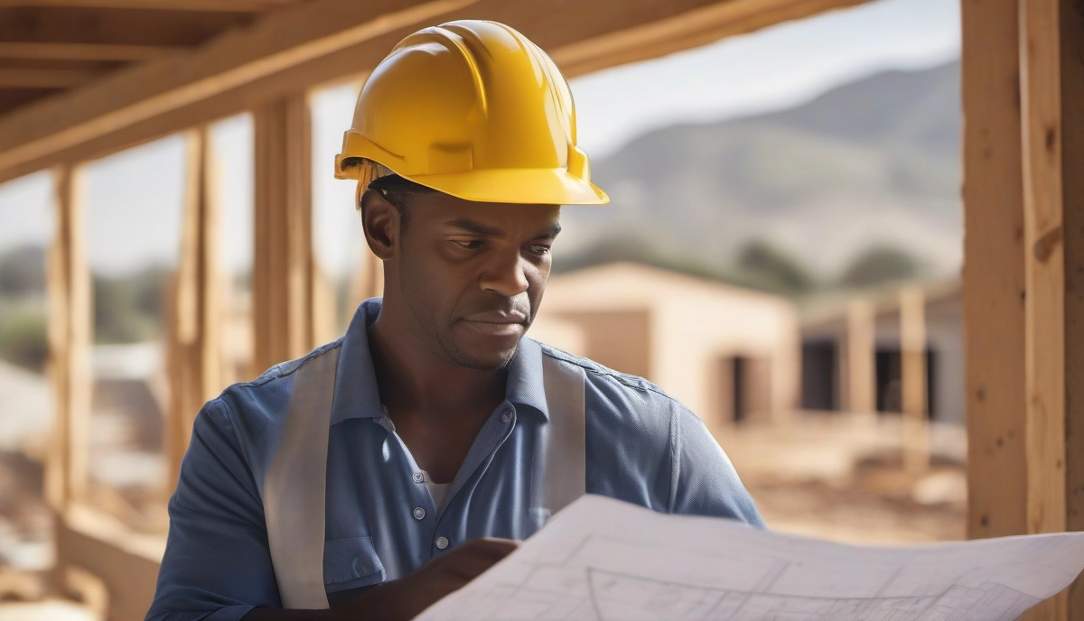 Project management tips for building your home in South Africa - homeowner consulting with site foreman
