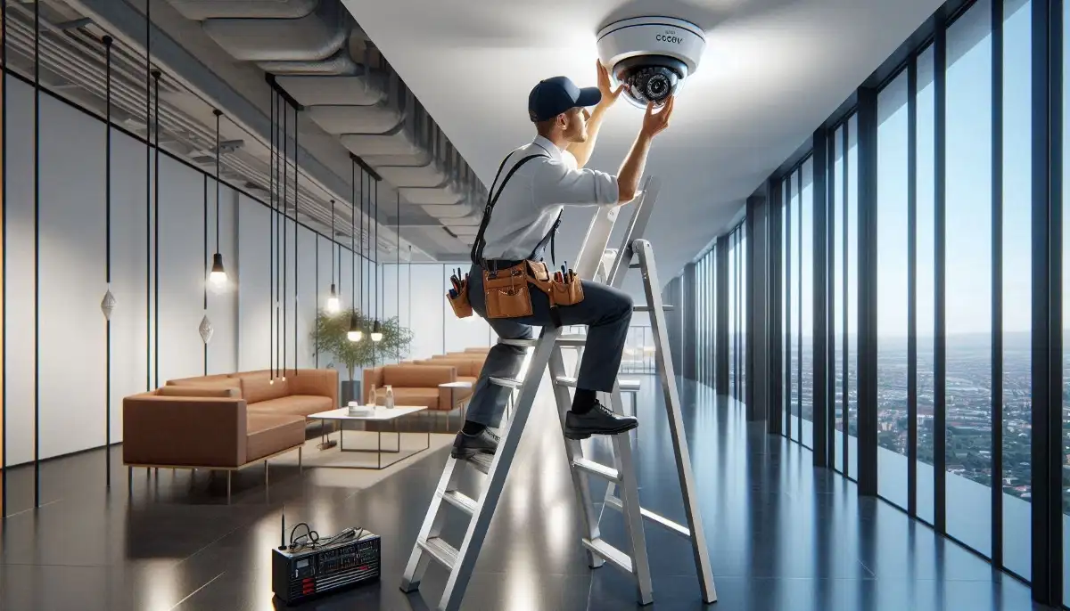 CCTV camera ceiling dome installation – proper indoor mounting technique