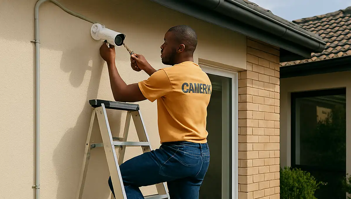 CCTV maintenance cost common problems South Africa – technician servicing security camera