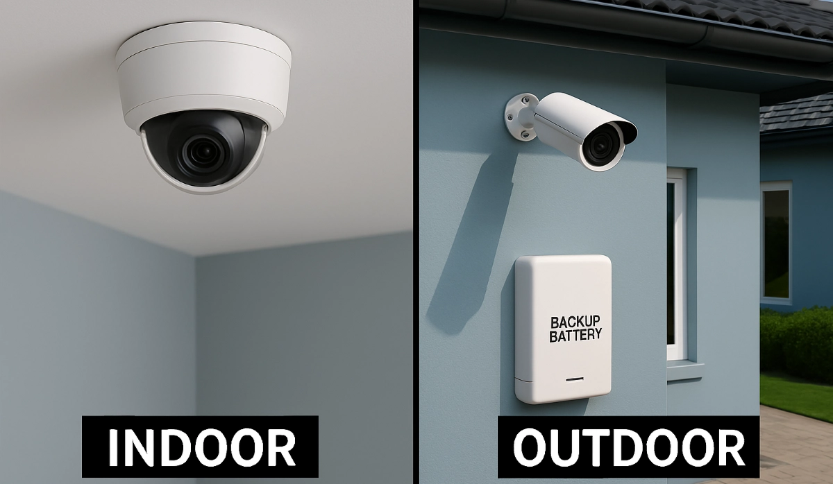 Indoor vs outdoor CCTV cameras South Africa – comparison of dome and bullet security cameras