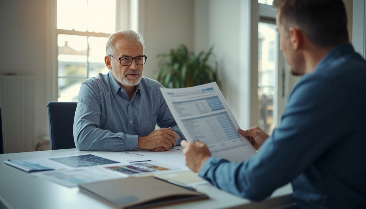 How to choose ceiling contractor South Africa – professional ceiling installer reviewing plans with homeowner