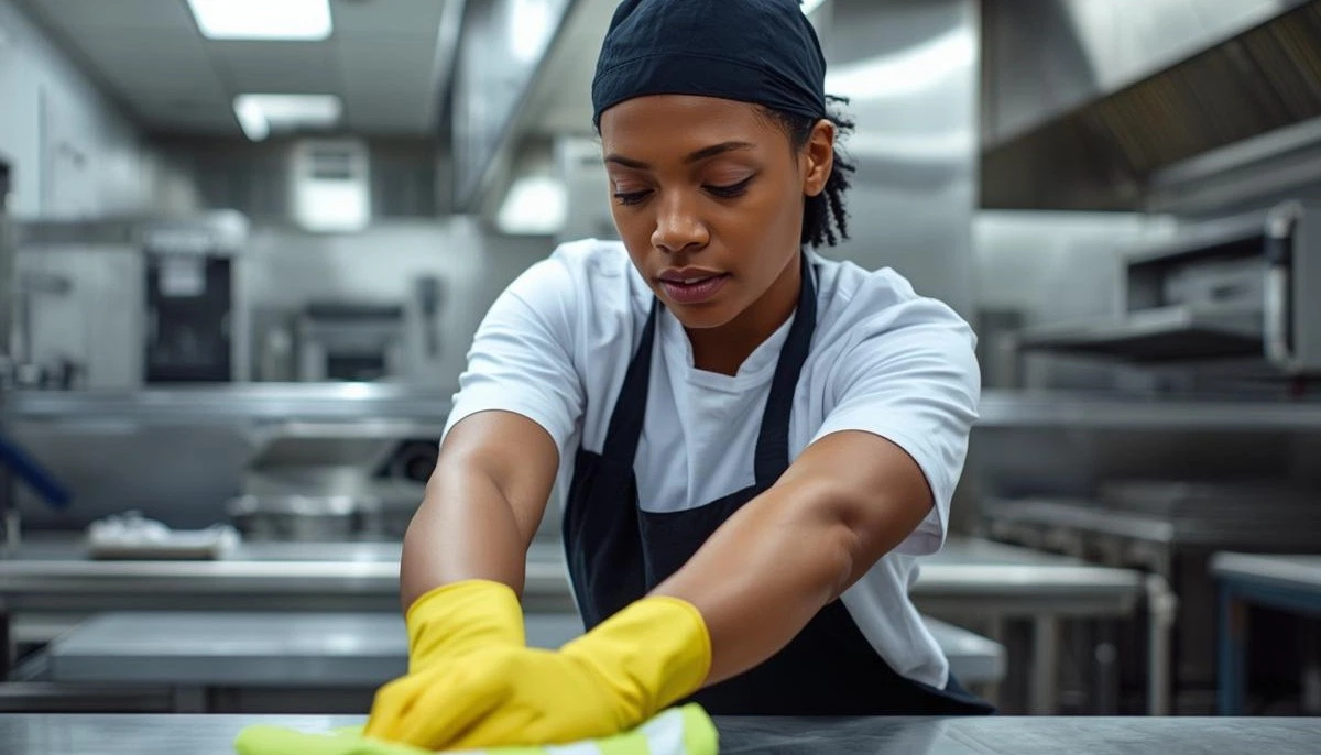 Commercial kitchen cleaning service – professional cleaning of restaurant or office kitchen equipment