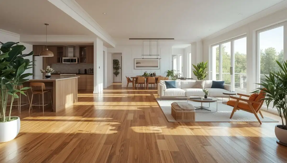 Sparkling clean home interior after spring cleaning – fresh, organised, and inviting