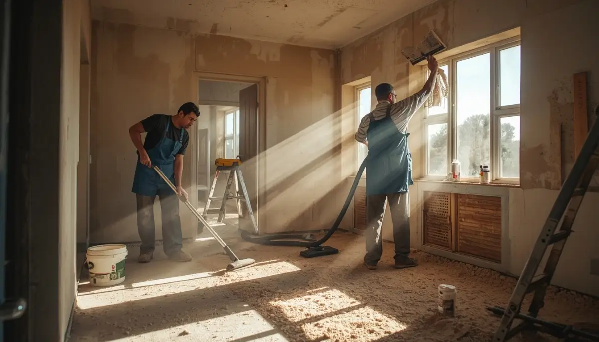 Post construction cleaning South Africa – professional cleaners removing construction dust from new build