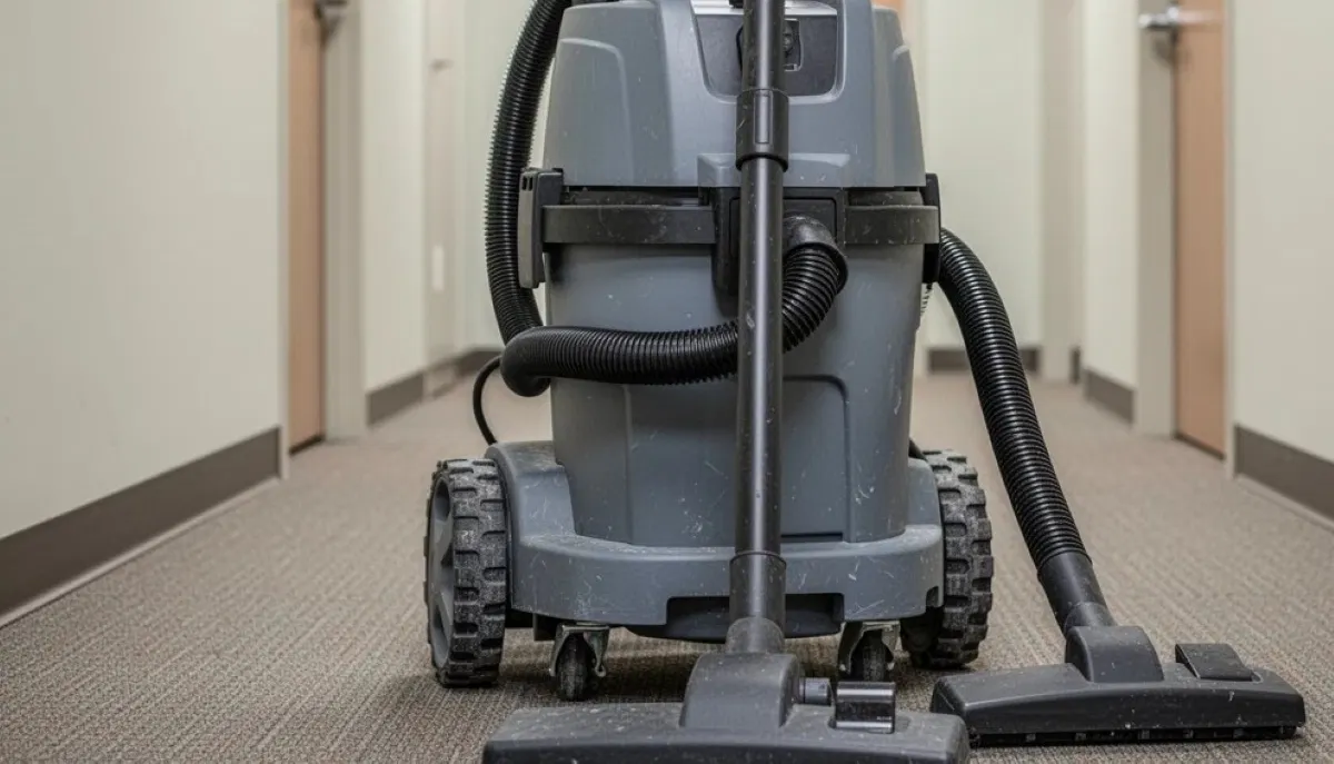 Professional industrial vacuum cleaner and cleaning equipment – sign of a well-equipped cleaning company