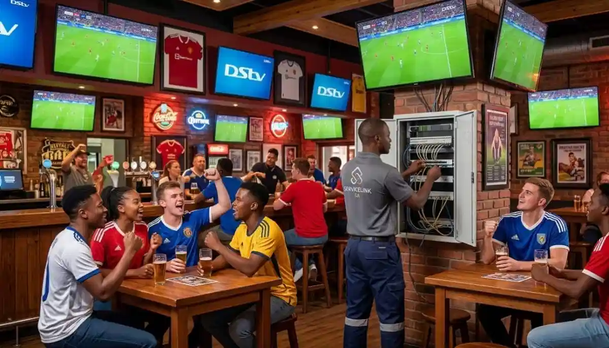 DSTV sports playing in tavern – commercial license required for public viewing