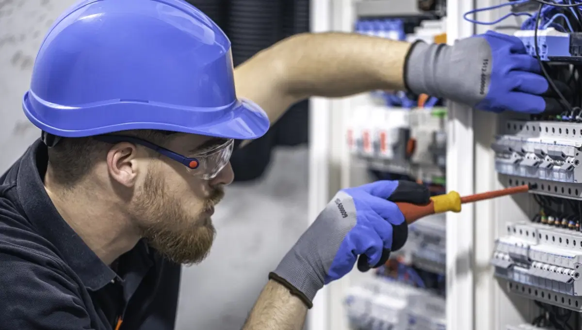 Modern distribution board installed – compliant electrical installation for COC certification