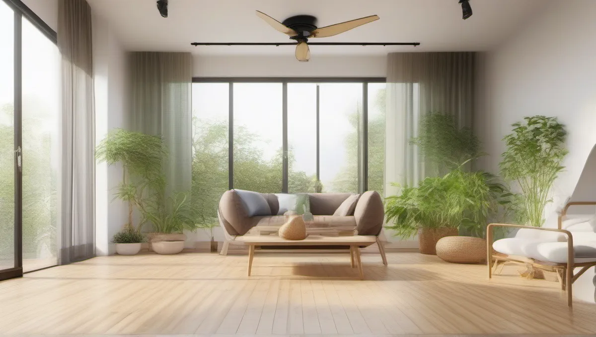 Bamboo flooring sustainable eco – close up of strand-woven bamboo planks showing natural grain and texture