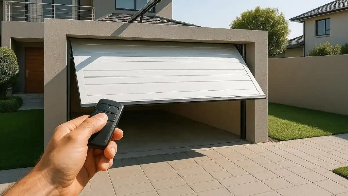 Garage door automation costs benefits South Africa – automated garage door with smartphone control