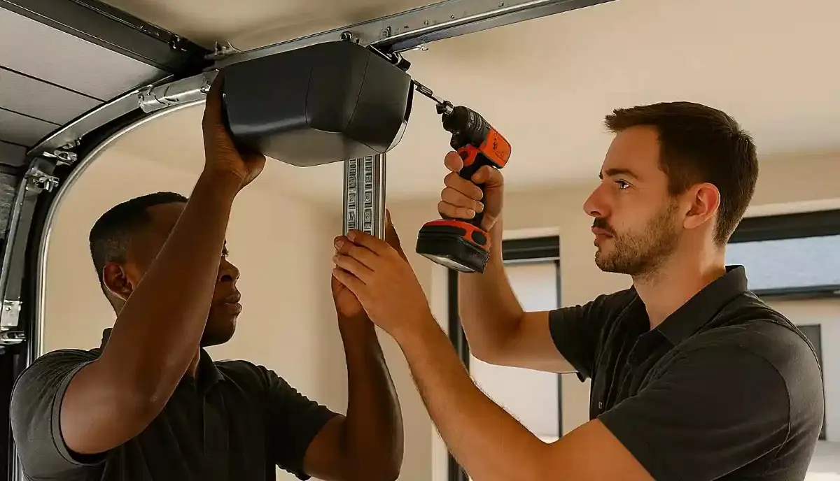Garage door opener motor mounting – professional installation of garage door motor