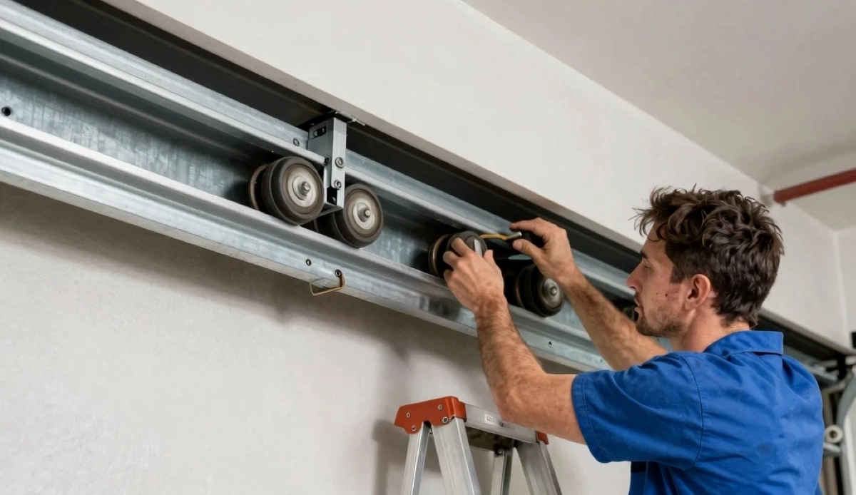 Garage door roller replacement track – maintenance of garage door rollers and track system