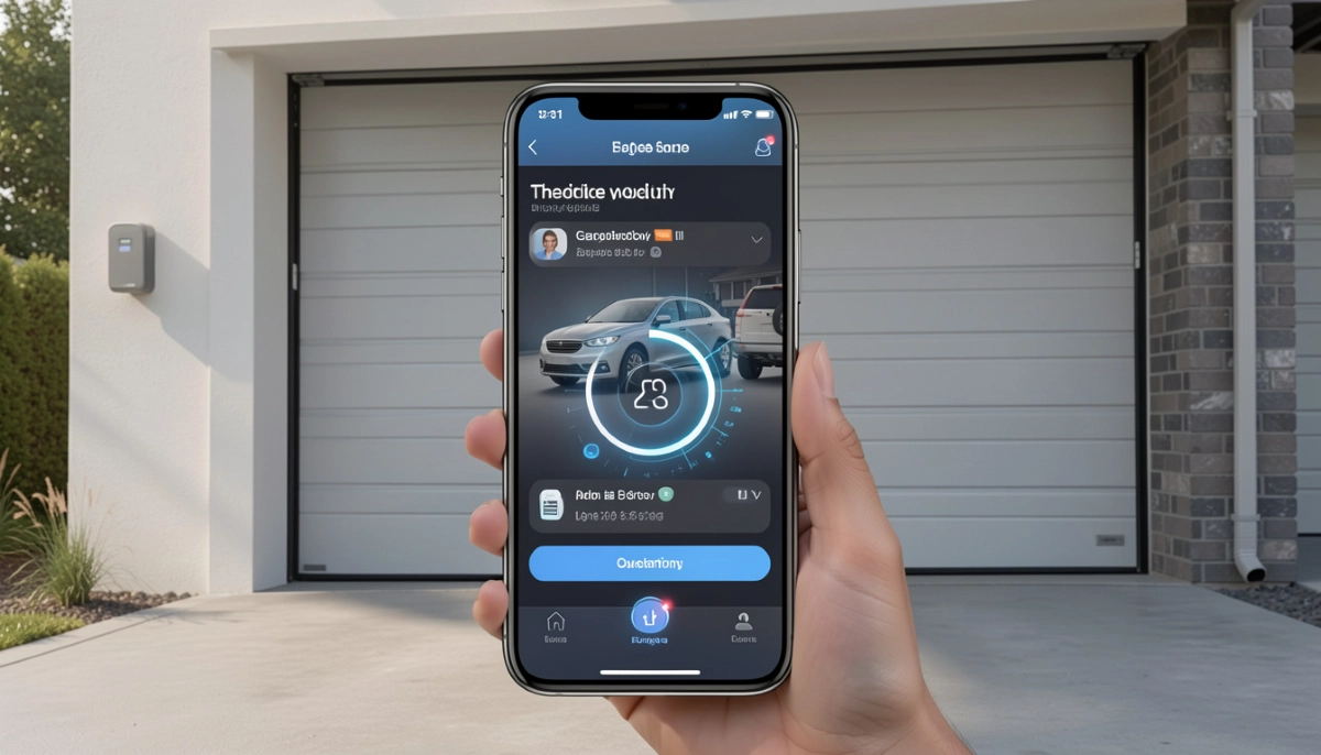 Garage door smartphone app control – modern smart home integration for garage doors