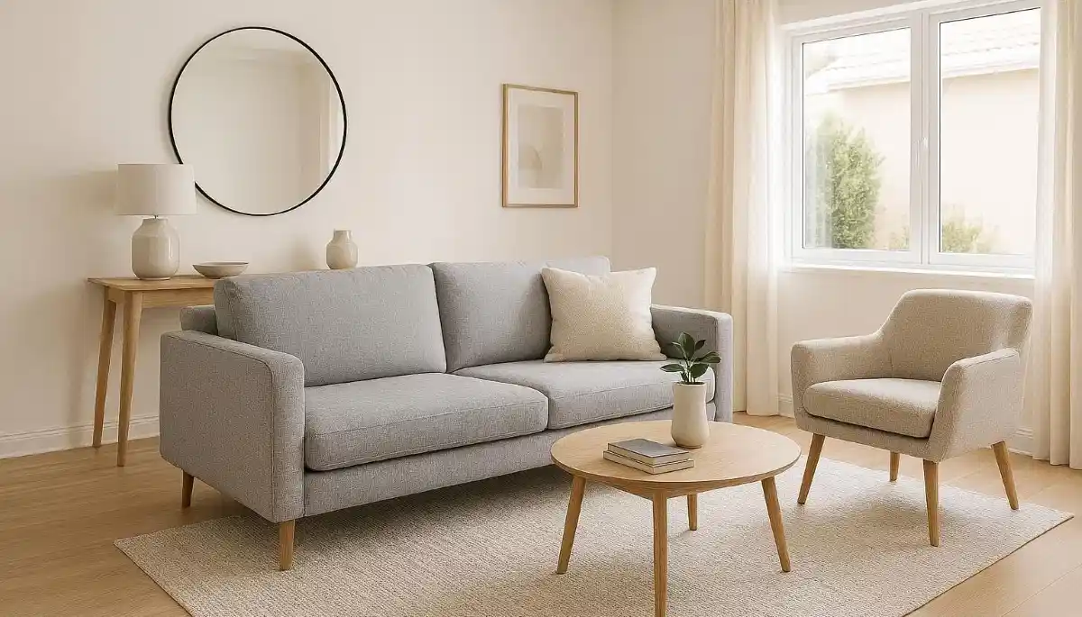 Freshly painted living room interior – completed professional painting project