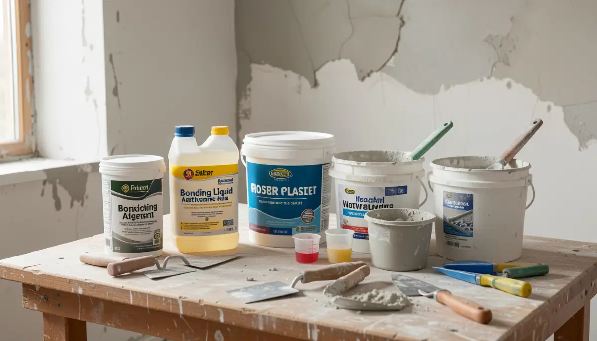 Plaster additives bonding agents – SBR, PVA and acrylic bonding liquids for improving plaster adhesion