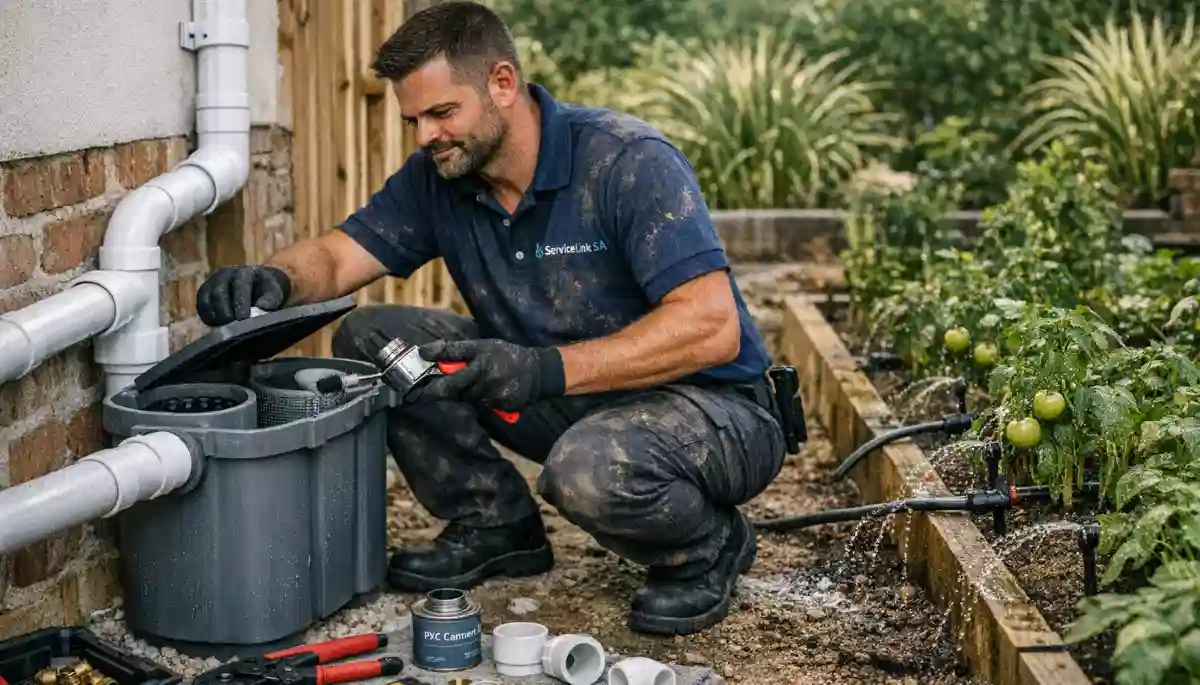 Greywater system working alongside rainwater harvesting for complete water independence