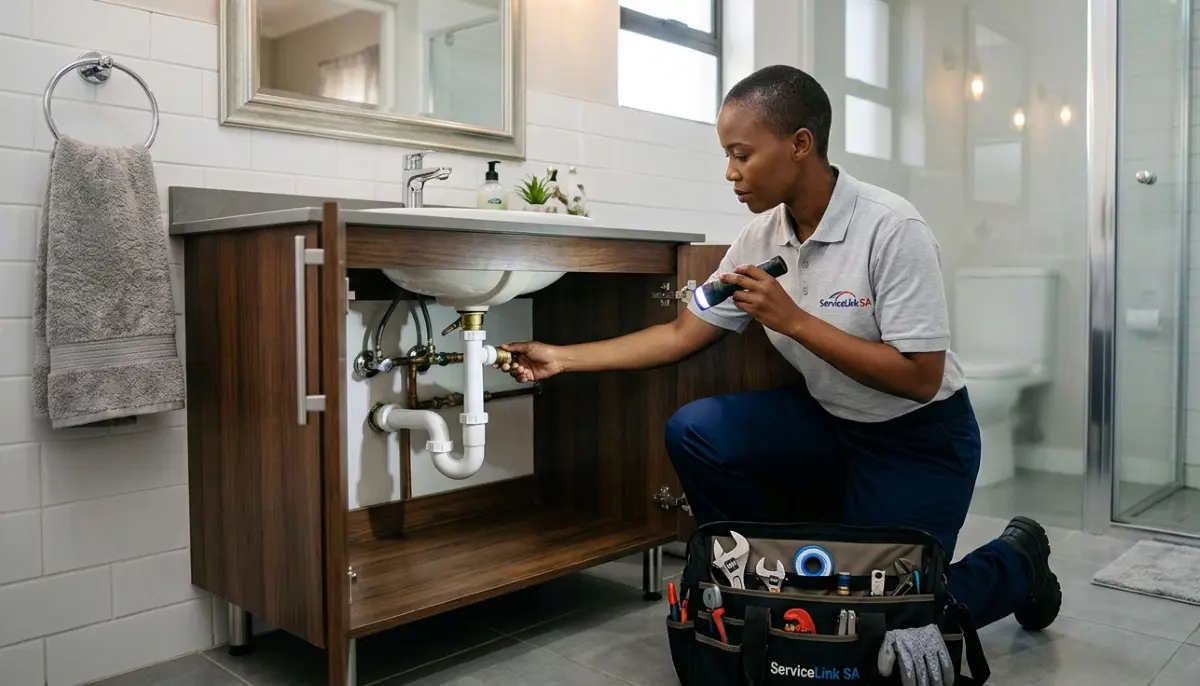 Residential plumbing installation showing new pipe work in ceiling during home construction