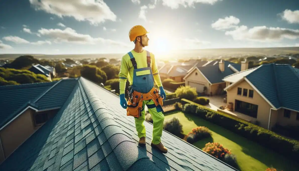 Choose reliable roofing contractor South Africa - professional roofer inspecting roof