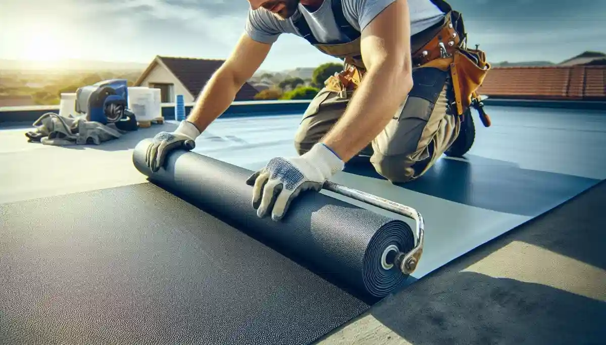 Fully waterproofed flat roof on a commercial building in South Africa