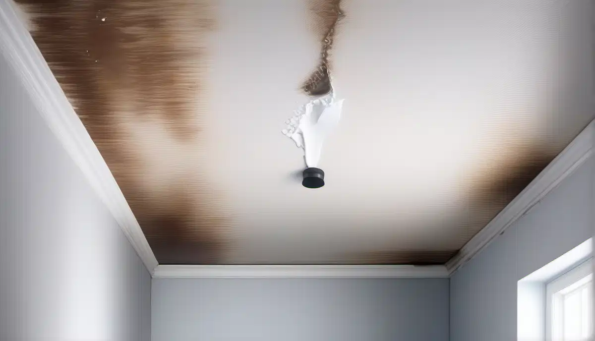 Severe water damage and ceiling leak in a Johannesburg home after a storm