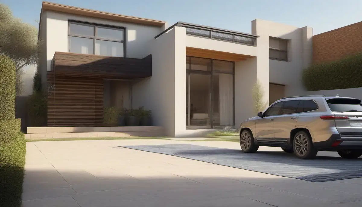 Driveway porcelain tile installation – 20mm thick porcelain tiles for vehicular traffic