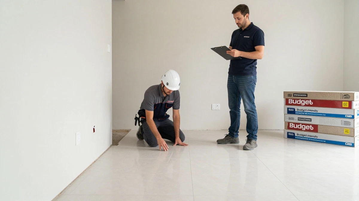 Durable tile installation in rental property showing hard-wearing flooring for tenants