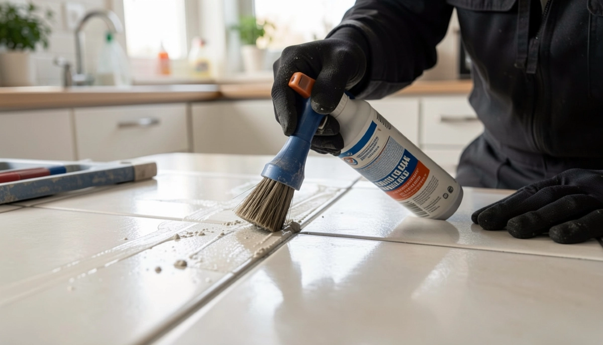 Tile grout cleaning restoration – professional cleaning of dirty grout lines