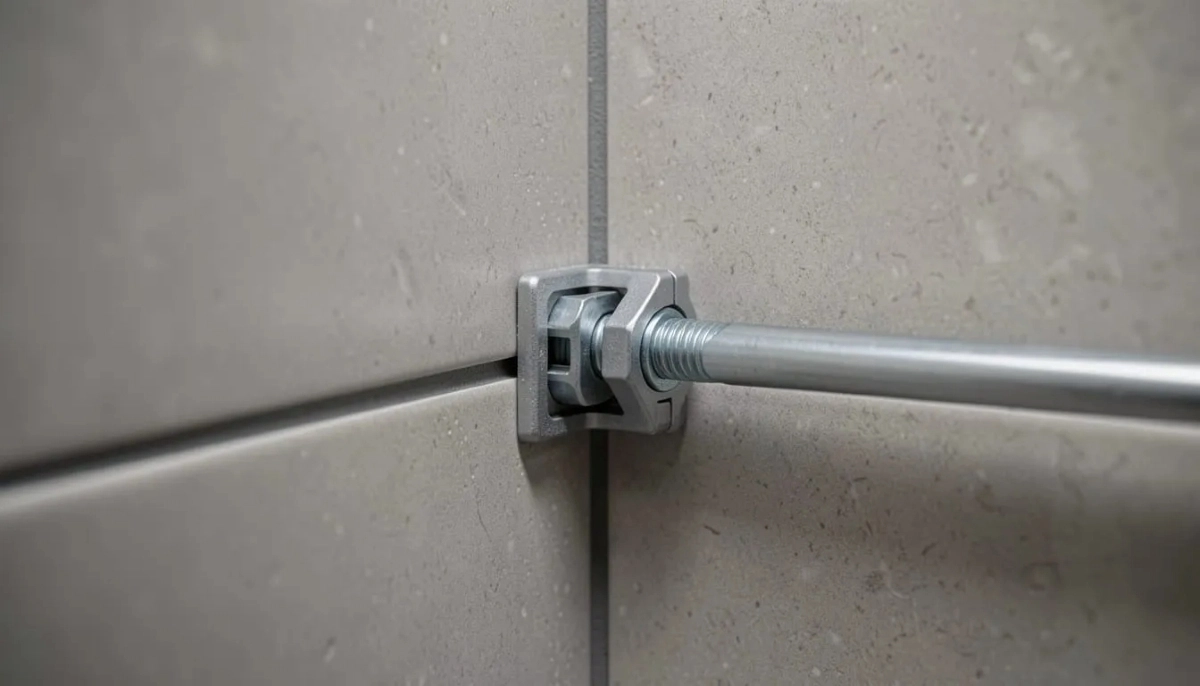 Tiler leveling tile system installation – using levelling clips to ensure perfectly flat tiles