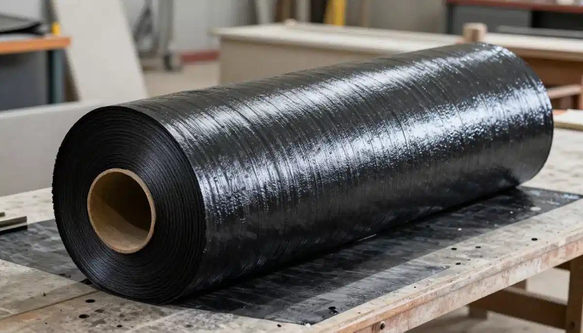 Torch-on bitumen membrane roll – Derbigum or similar bituminous waterproofing sheet