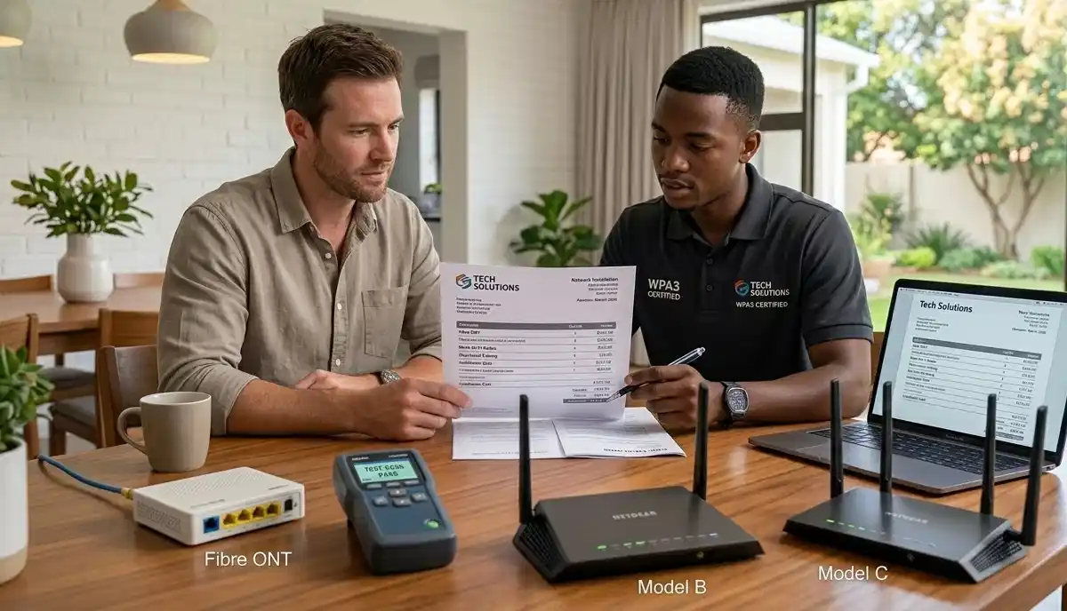 Choose WiFi installer South Africa – professional network technician with certification and tools
