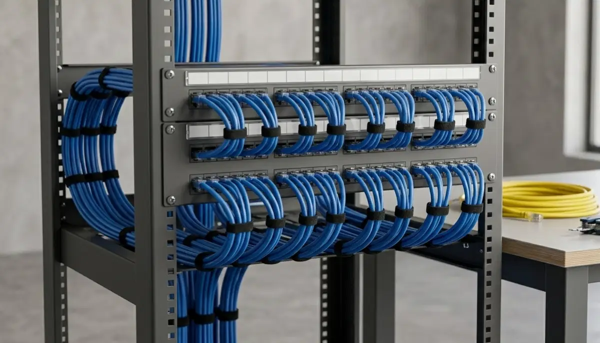 Ethernet cable Cat6 patch panel – structured cabling termination for home network