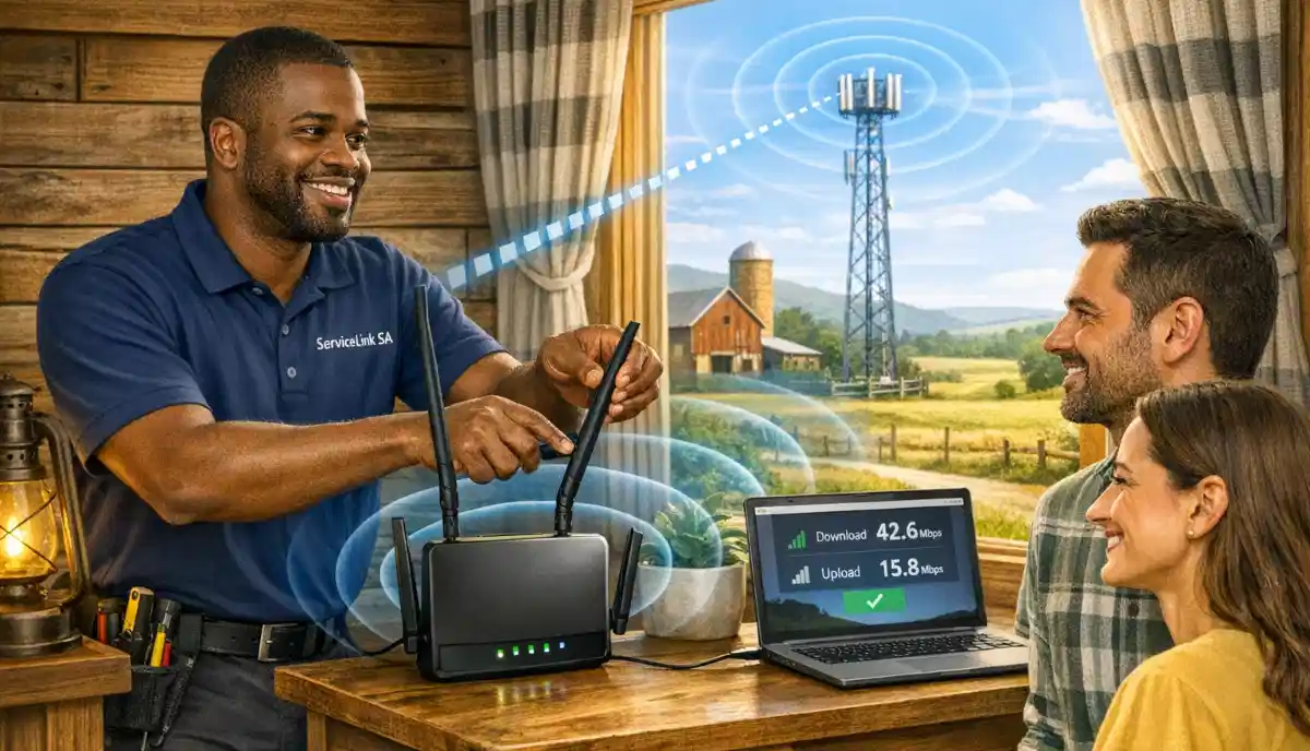 LTE router rural house installation for wifi during loadshedding how to stay connected