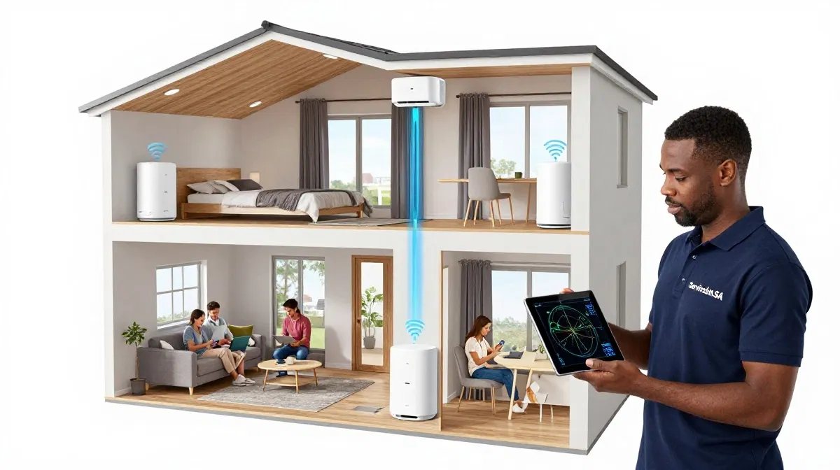 Best wifi setup for double storey houses: Mesh WiFi system in a double storey home