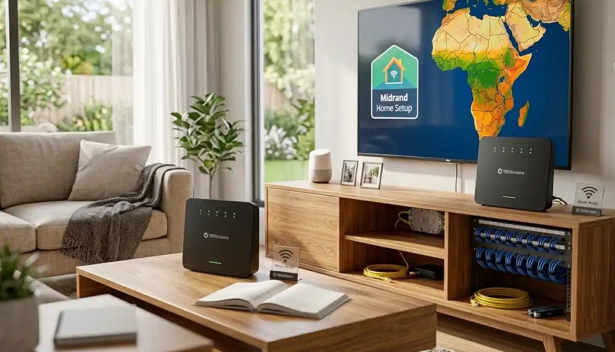 Mesh WiFi system installed home – whole-home coverage with multiple nodes