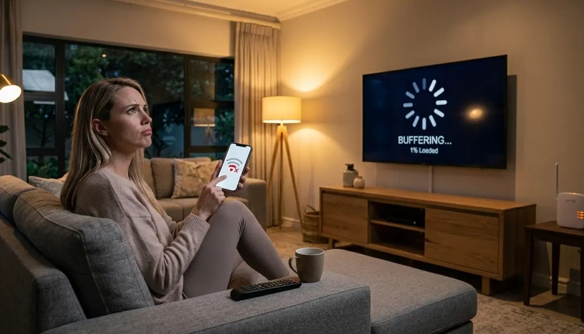 Signs you need WiFi repair specialist South Africa – frustrated homeowner with internet issues