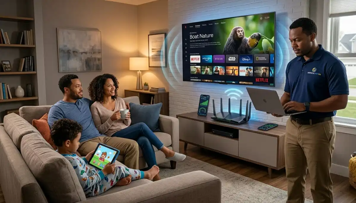 Why does WiFi buffer on smart TV fix guide: Smart TV showing buffering icon while streaming content